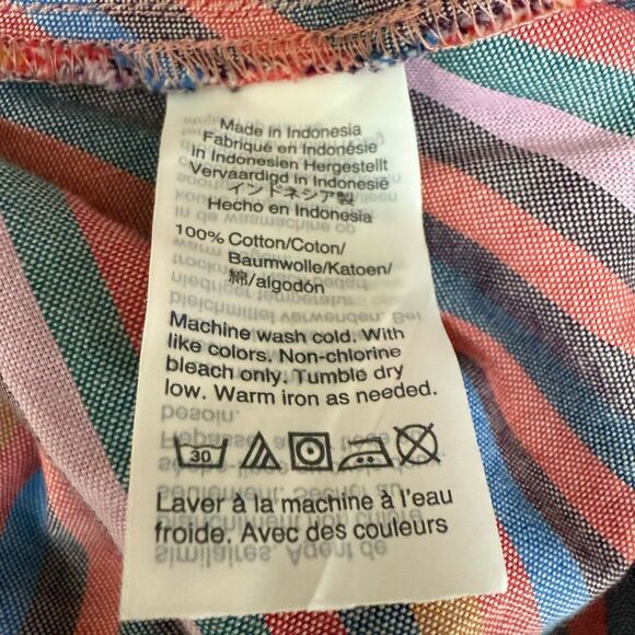 Madewell 100% cotton oversized Butterfly Top in Rainbow Stripe size S - Picture 9 of 11